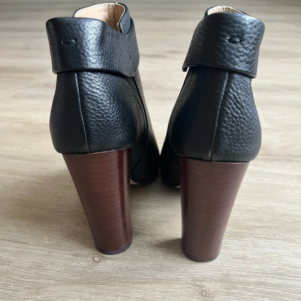 Splendid Jojo Black Open Toe High-Heel Leather Booties Size 5.5
